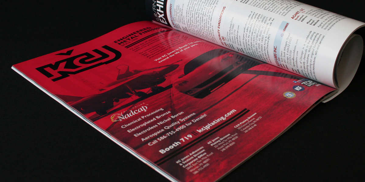 Print ad for KC Jones Plating